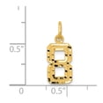 thumbnail image 4 of FB Jewels 14K Yellow Goldy Casted Small Diamond Cut Number 8 Charm, 4 of 4