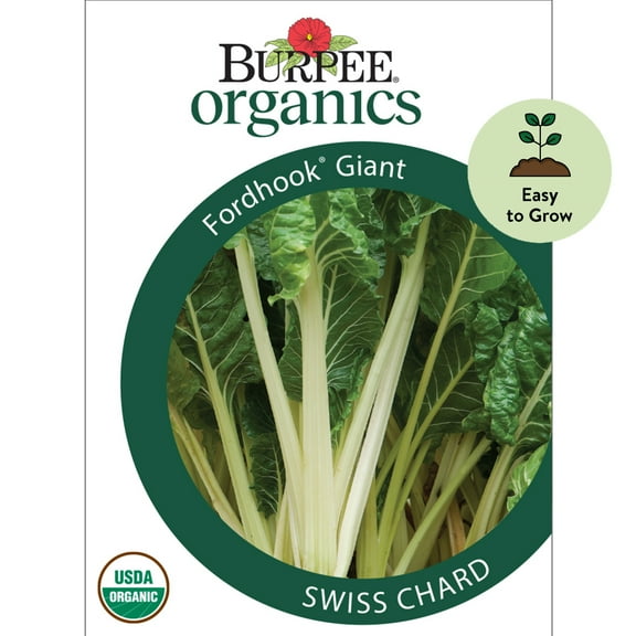 Burpee Organic Fordhook Giant Swiss Chard Vegetable Seed, 1-Pack