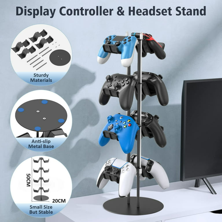 MANMUVIMO Headphone Controller Storage Holder for Desk 4 Tiers