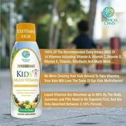 Tropical Oasis Daily Multivitamin for Kids, Liquid Supplement for Complete Daily Vitamin with 14 Essential Nutrients, Orange Flavor, 16 fl oz, 32 Servings