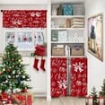 thumbnail image 2 of Christmas Red Kitchen Curtains with Valance and Tier Sets 36 Inch, 3 Pieces Snowflakes Rod Pocket Drapes Window Treatment Curtains for Kitchen Over Sink Bed Room Decor, 2 of 6