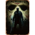 thumbnail image 1 of Placa Metal Vintage Jason Pintura Hierro Rectangular Arte Pared Del 20x30cm, 1 of 9