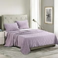 thumbnail image 3 of Kasentex  3-Piece Stone Washed Quilt Set Soft Cotton Reversible Bedspread Coverlet Set Light Grey King, 3 of 5