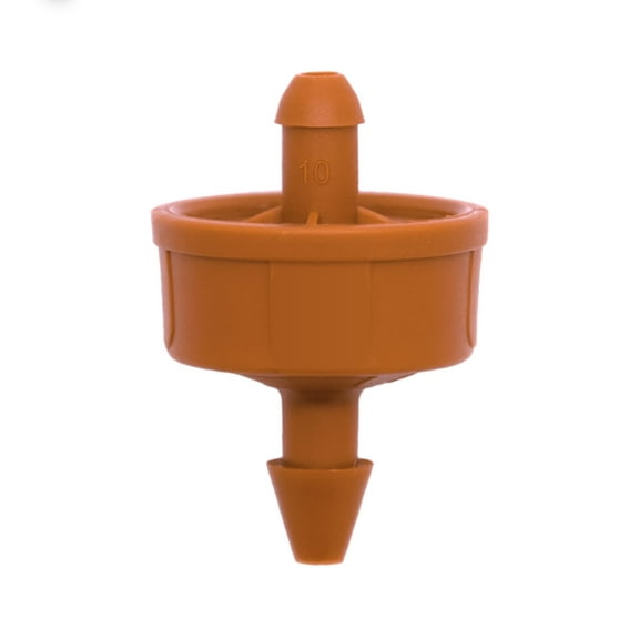 (50-Pack) - 2 Gallons Per Hour Pressure Compensating Drip Emitters on Barb - Premium Drippers for Drip Irrigation (works with Netafim, Rainbird, Raindrip etc.) (Standard 2 GPH, 50)