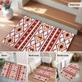 thumbnail image 5 of Entryway Rug 2'x3', Red Orange Southwest Small Rug for Kitchen Bathroom Door Mat Indoor Entrance, Aztec Boho Ethnic Geometric Art Non-Slip Area Rugs Floor Mats Carpet Front Door Rugs, 5 of 8