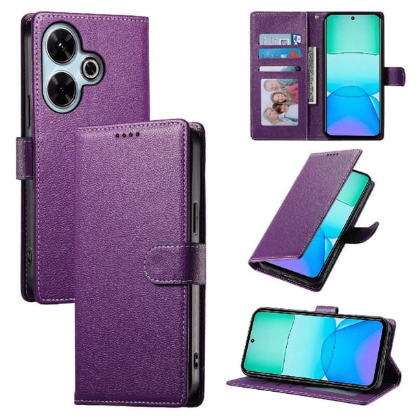Funda para FOXDOCK Xiaomi Poco M6 4G– Cuero Premium, 3 ranuras para tarjetas, Protección contra impactos