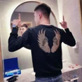 thumbnail image 5 of Ropa para hombre Sudadera negra con capucha para hombre Sudadera con capucha New Rock con gráfico de diamantes Sudadera holgada de alta calidad Precio bajo Barato en, 5 of 5