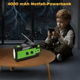 thumbnail image 4 of Bienvenido fluky Radio Solar AM/FM Kurbelradio Tragbar USB Wiederauffladbar Notfallradio con 2000mAh Power Bank, Led Taschenlampe, SOS Alarm y Handkurbel Dynamo para Camping, Survival, Reisen,, 4 of 6