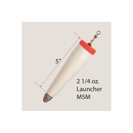 M5M Flex Coat 5 in Magnum Launcher 2 1/8 oz Long Distance Casting Float (Best Spotting Scope For Long Distance Viewing)