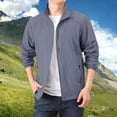 thumbnail image 5 of GUZOM Mens Lightweight Stand Collar Windbreaker Jacket Water Resistant Nylon Full Zip for Outdoor Hiking Travel Commute Spring Casual Dark Gray,Size 2XL, 5 of 9