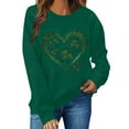 thumbnail image 2 of Craaazy Women's Round Neck St Patrick's T-shirts Long Sleeve Tops, 2 of 7