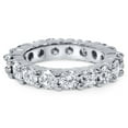 thumbnail image 4 of Pompeii 4Ct Diamond Platinum Eternity Ring Womens Wedding Stackable Band (G/H,I1-I2), 4 of 4