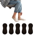 thumbnail image 6 of Women's 5 Pack No Show Low Cut Socks, Breathable Lightweight Invisible Ankle Socks with Silicone Heel Grips, Soft Comfortable Liner Socks for Sneakers Loafers Casual Daily Wear Black, 6 of 6