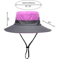 thumbnail image 6 of Classic Ponytail Sun Hat for Women,Mesh Bun Ponytail-Hole Bucket Hat UV Protection Wide-Brim Summer Hat Outdoor, 6 of 8