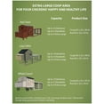 thumbnail image 5 of 110in Outdoor Wooden Chicken Coop, Extra Large Hen House for 3-5 Chickens, Poultry Cage with Waterproof Roof, Run, Nesting Box, Pull Out Trays and Ramp, White Co ach, 5 of 7