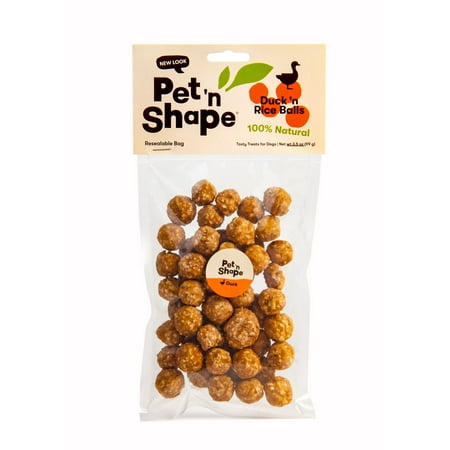 Pet 'n Shape All Natural Duck 'n Rice Balls Dog Treats, 3.5