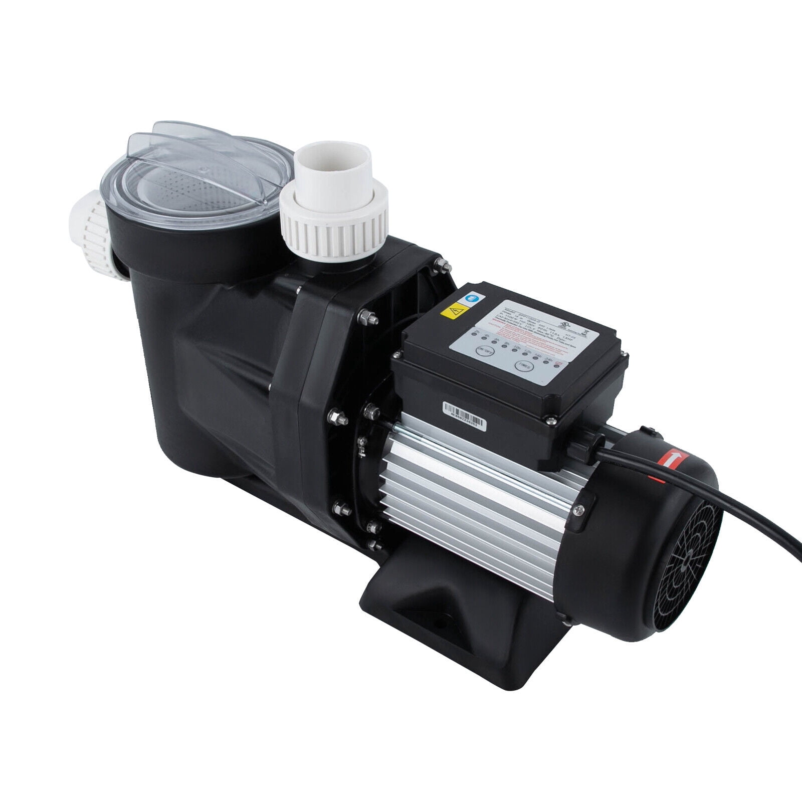 1.5 HP Ground Pool Pump, Black 1100W Powerful Self Primming Swimming Pool Pumps, Pool Pump with Timer Floor Mount