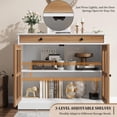 thumbnail image 4 of QinaQin 35.4-Inch Glass-Door Sideboard with Storage Space and Drawers, Modern Style, Suitable for Dining Room and Kitchen, 4 of 9
