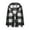 Black, variant on Fleece Checkered Jacket for Women Winter Warm Button Down Lapel Fashion Coat Casual Lightweight Soft Outerwear Fuzzy Plaid Winter Coats Blackish Green M