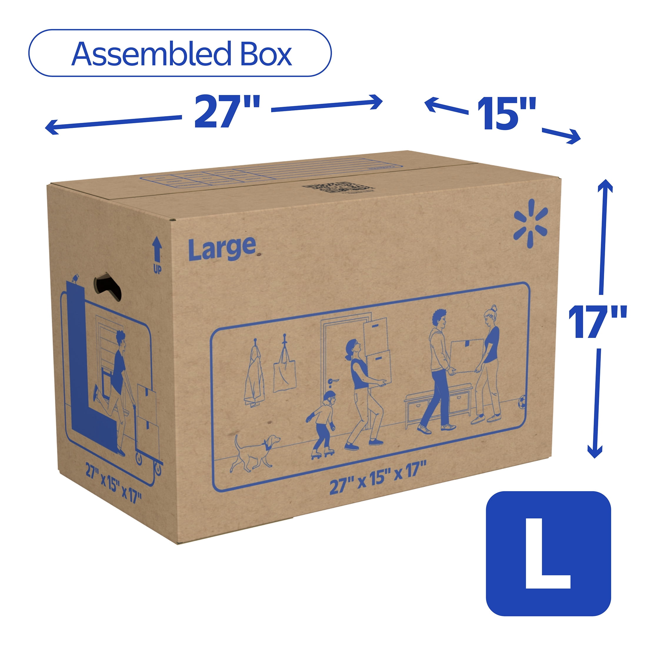 Walmart 27x15x17 Large Boxes, 150-CT Pallet