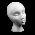 thumbnail image 3 of Mannequin Head, Female Mannequin Manikin Head Model Foam Wigs Hair Glasses Display -White, 3 of 6