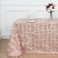 thumbnail image 4 of BalsaCircle 90" x 132" Dusty Rose Leaf Petals Taffeta Rectangle Tablecloth Reception Catering, 4 of 8