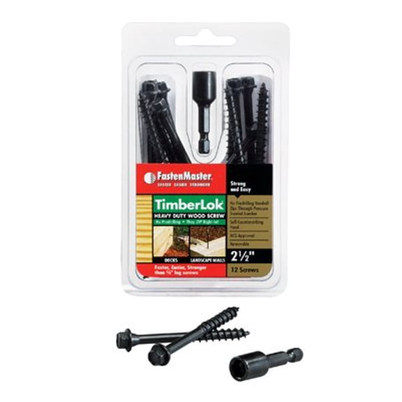 FastenMaster FMTLOK212-12 2.5 in. Timberlok Heavy Duty Wood Screw - 12 Pack