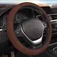 thumbnail image 3 of Lsque Dark Brown Glitter Ultra Soft Car Steering Wheel Cover for Women, Standard 15 inch Size for Truck Van SUV Auto, 3 of 8
