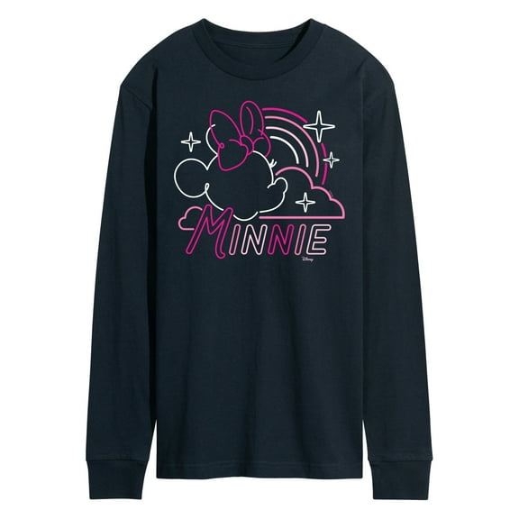 Disney - Minnie Mouse - Neon Rainbows & Stars - Men's Long Sleeve T-Shirt