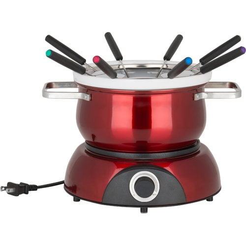 Trudeau Scarlet 3In1 Electric Stainless Steel Fondue Set