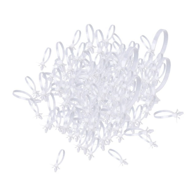 100 hebillas de nailon para bridas de repuesto, nailon profesional para automoción Blanco 15cm