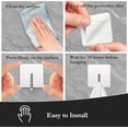 thumbnail image 3 of Bxaolu Adhesive Hooks for Hanging, Heavy Duty Hooks Stick on Towel Hanger Wall Holder Waterproof Stainless Steel Sticky Hooks for Hanging Bathroom Kitchen Home-2 Packs, White, 3 of 8