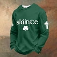 thumbnail image 2 of St. Patricks Day Clover Shamrock Sweatshirt Men Waffle Long Sleeve Pullover Shirts, Size S-4XL, 2 of 4