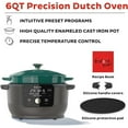 thumbnail image 3 of Instant 6-Quart Electric Round Dutch Oven, 5-in-1: Braise, Slow Cook, Sear/Saut, Cooking Pan, Food Warmer, Enameled Cast Iron, Included Recipe Book, Blue, 3 of 9
