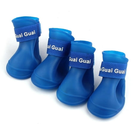 - Dog Candy Colors Boots Waterproof Rubber Pet Rain Shoes Booties