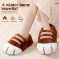 thumbnail image 2 of Cute Catpaw Slippers for Women Men Plush Winter Cozy Warm Memory Foam Bedroom Antislip Slip on Slipper Booties Coffee Size 9, 2 of 7