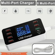 Mad Hornets 8 Port Multi USB AC Wall Charger Hub Smart Quick Fast Wall Charging Station