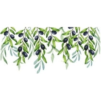 1Set Olive Branches Wall Sticker Plant Wall Decals Green Hanging Leaves Flower Vines Wall Peel and Stick Vinyl Art Decor for Bedroom Living Room Nursery Boho Wall Decor Art
