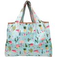 thumbnail image 2 of Wrapables Large Foldable Tote Nylon Reusable Grocery Bag, 3 Pack, Cacti & Chrysanthemums, 2 of 7