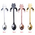 thumbnail image 3 of tredstone Cute Cat Design Smile Cat Coffee Spoon Stainless Steel Spoon Long Handle Teaspoon Ice Cream Spoon, 3 of 9