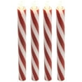 thumbnail image 5 of Northlight Candy Cane Striped Flameless Tapered Christmas Candles - 9.5" - Red and White - Set of 4, 5 of 9