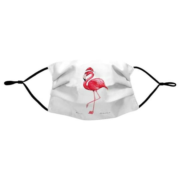 Flamingo Santa Face Mask