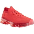 thumbnail image 2 of Flow-19 Stretch Elastic Mesh Lace Up Rubber Air Bubble Cushion Fashion Sneaker ( Red, 8.5 ), 2 of 7