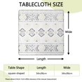 thumbnail image 2 of Black Geometric Diamond Pattern Square Fitted Tablecloth with Elastic Edge,Square Table Cover,Washable Elastic Table Cover for Home Kitchen Party Decor 34"x34", 2 of 6