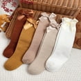 thumbnail image 2 of DEELLEEO 5pairs Toddler Girls Bow Decor Socks, 2 of 7