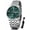 843 Silver&Green, variant on Fashion Stainless Steel Men's Quartz Watches Waterproof Luminous Week Date Sports Man Wrist Watch
