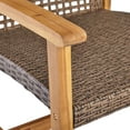 thumbnail image 2 of GDF Studio Savannah Outdoor Acacia Wood and Wicker 8 Seater Sofa Chat Set, Mixed Mocha and Natural, 2 of 8