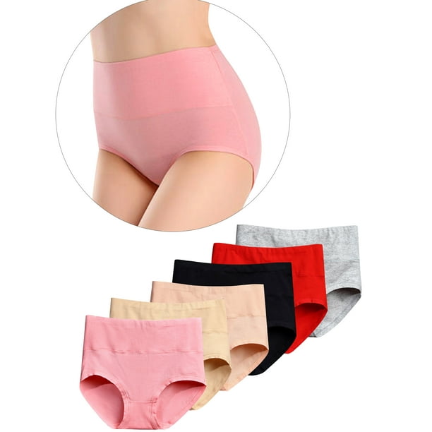 Sonducket Ropa interior de mujer Bragas de algodón de cintura alta Chica Embarazada Calzoncillos elásticos de color sólido, Rojo, L Prendas para la parte inferior del cuerpo Gamba roja L Sonducket AP003573-26