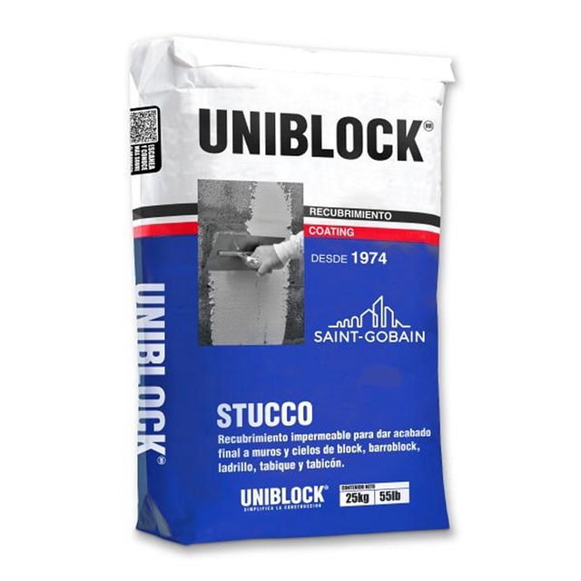 estuco uniblock e con fibra 25 kg