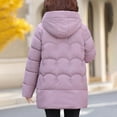 thumbnail image 4 of Wancir Womens Zipper Hooded Puffer Jacket Long Sleeve Winter Warm Down Coats with Pockets, 4 of 7